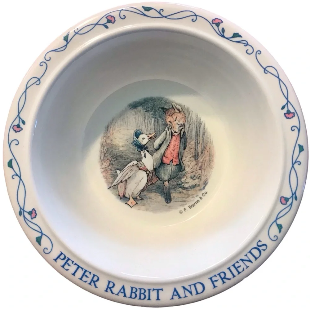 Vintage Beatrix Potter Peter Rabbit And Friends Bowl